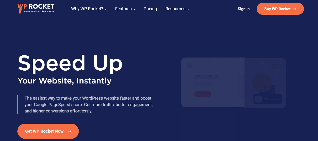 افزونه افزایش سرعت وردپرس WP Rocket